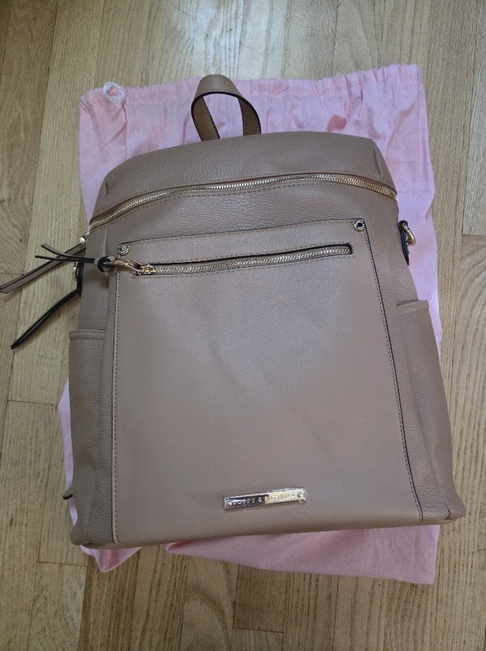 NWT Poppy & Peonies Mocha Mousse Commuter Backpack